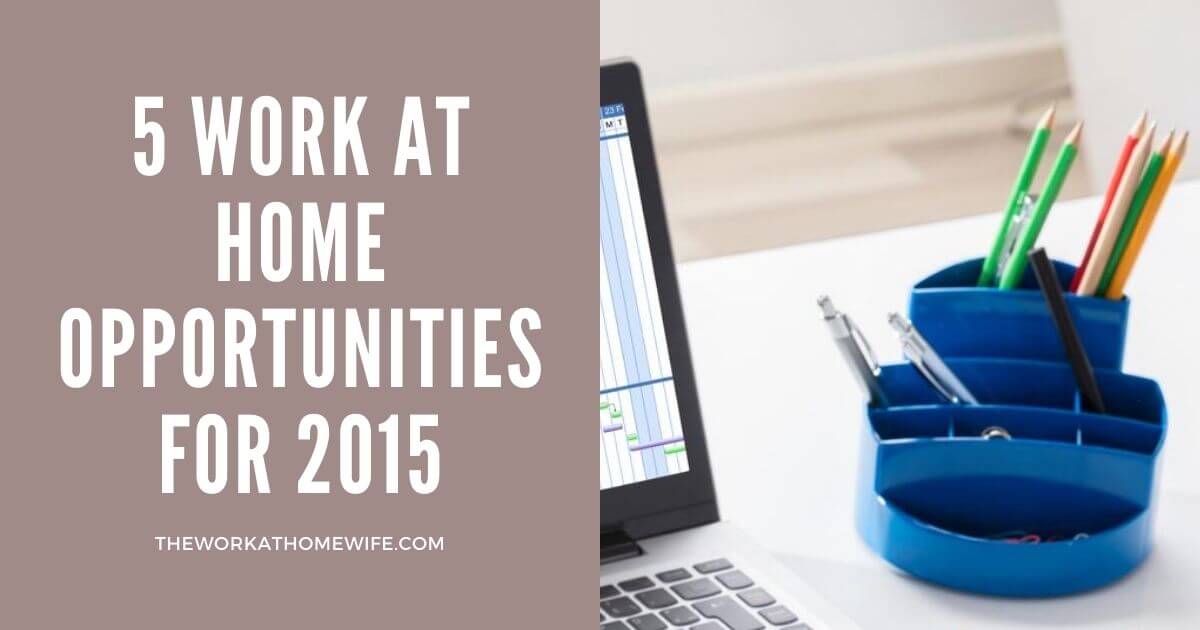 Working at home job opportunities