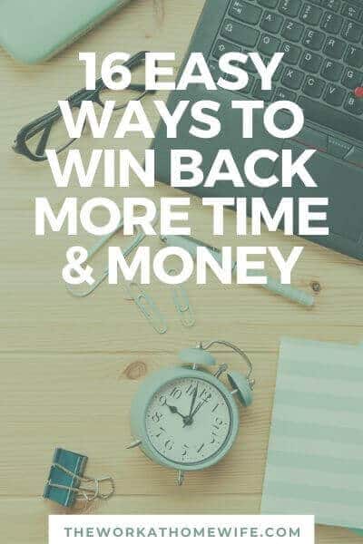 Do you feel like you are always running low on time and money? Here are 16 easy ways to win back more of both when working from home. 