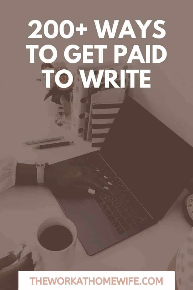 200+ Ways to Get Paid to Write