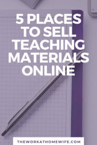 4 Places to Sell Teaching Materials Online
