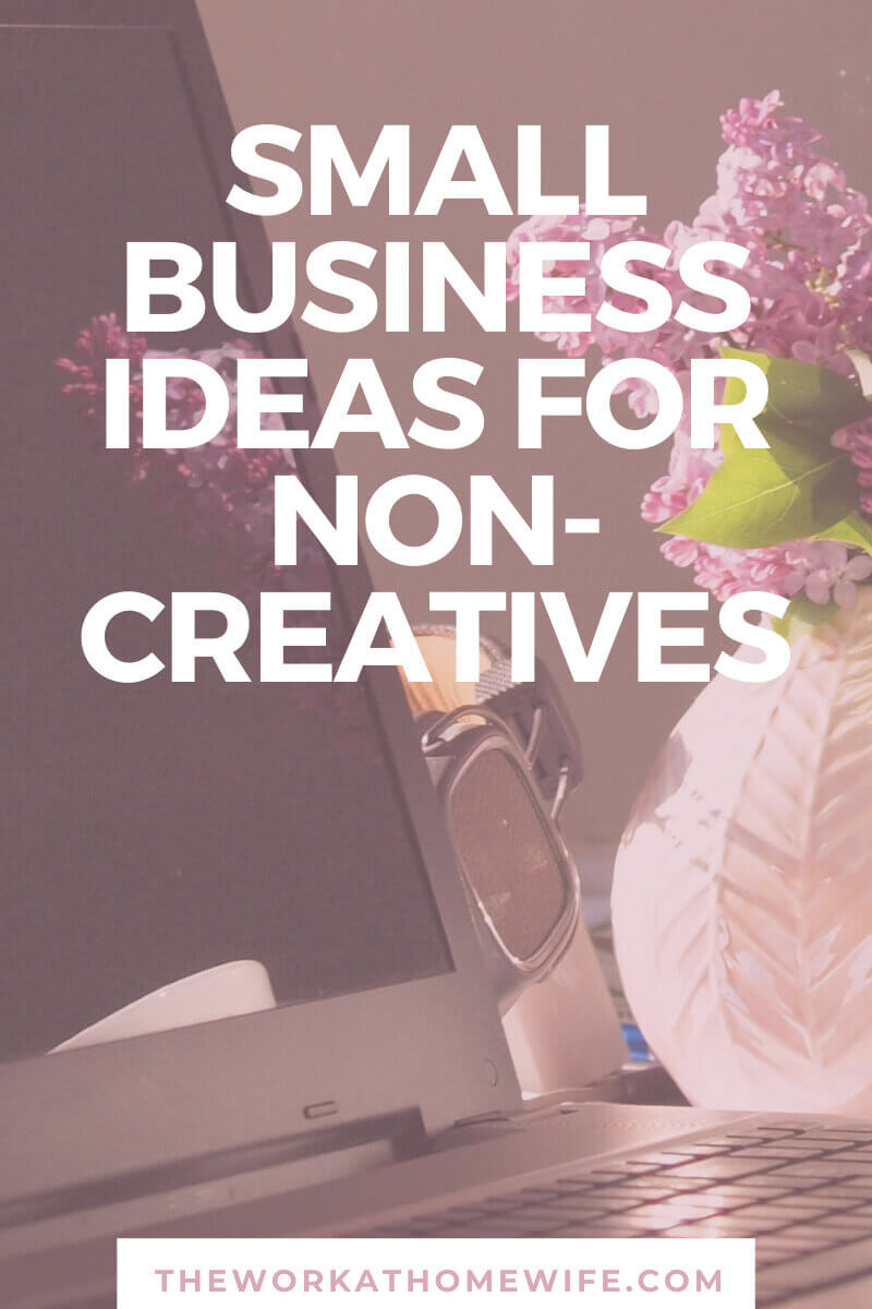 A great list of small business ideas for those who aren't very crafty or creative