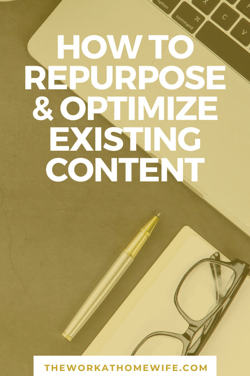 In-depth interview and fabulous tips to optimizing and repurposing older content for more sales and traffic.