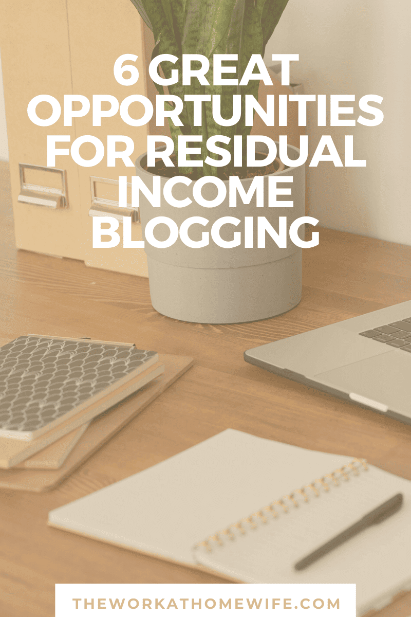 One of the reasons starting a blog is such a draw for people these days is the ability to generate “hands off” money. Here are six opportunities for residual income.