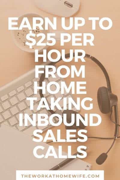 Are you looking for a great-paying gig that offers a lot of flexibility? Find out how you can earn up to $25 per hour taking inbound sales calls! #workathome #customerservice #jobs
