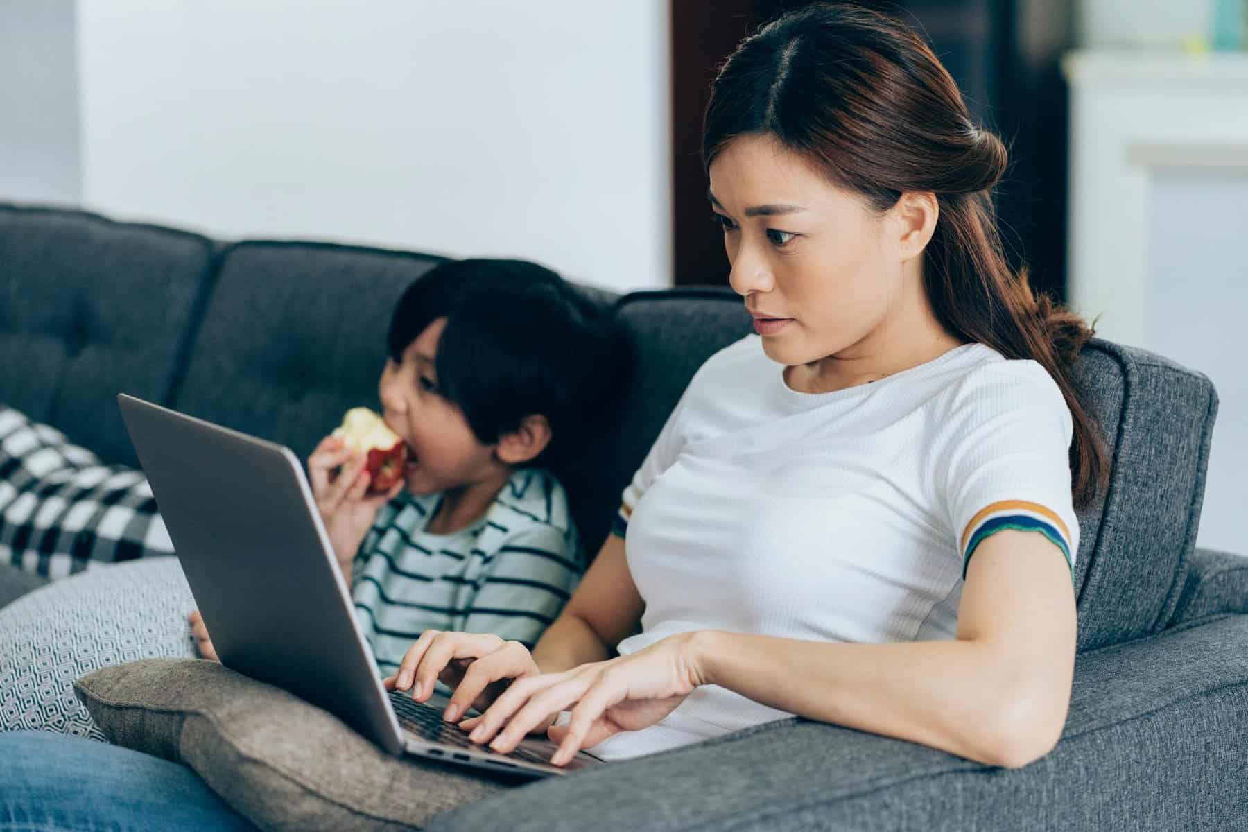 working from home is great for moms