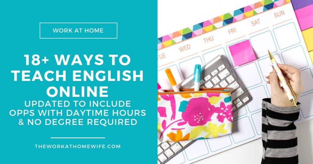 Teach english online while working from home
