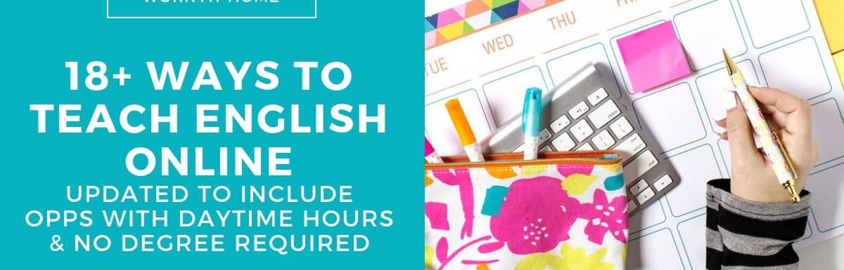 Teach english online while working from home