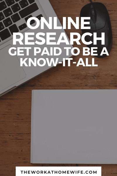 Do you love to do online research? Check out this awesome work-at-home jobs. 