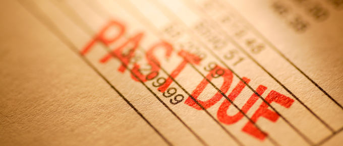 invoice with a past due notice